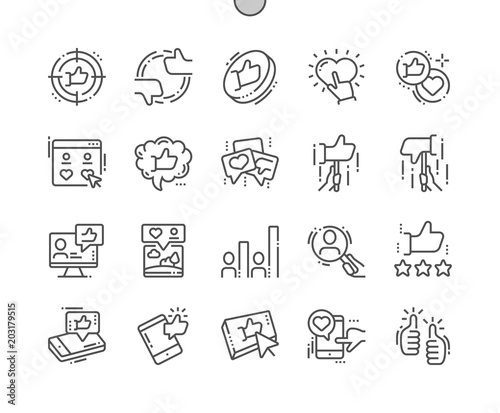 Votes Well-crafted Pixel Perfect Vector Thin Line Icons 30 2x Grid for Web Graphics and Apps. Simple Minimal Pictogram