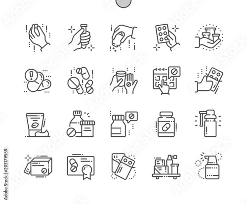 Medicine Well-crafted Pixel Perfect Vector Thin Line Icons 30 2x Grid for Web Graphics and Apps. Simple Minimal Pictogram