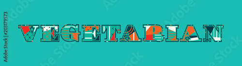 Vegetarian Concept Word Art Illustration