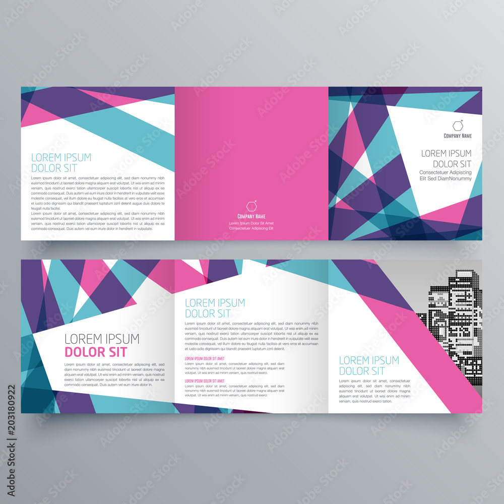 Fototapeta premium Brochure design, brochure template, creative tri-fold, trend brochure