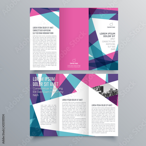 Brochure design, brochure template, creative tri-fold, trend brochure