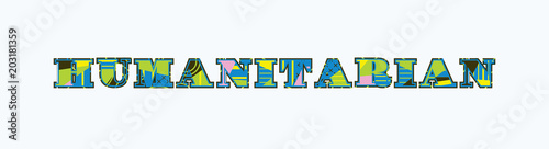 Humanitarian Concept Word Art Illustration