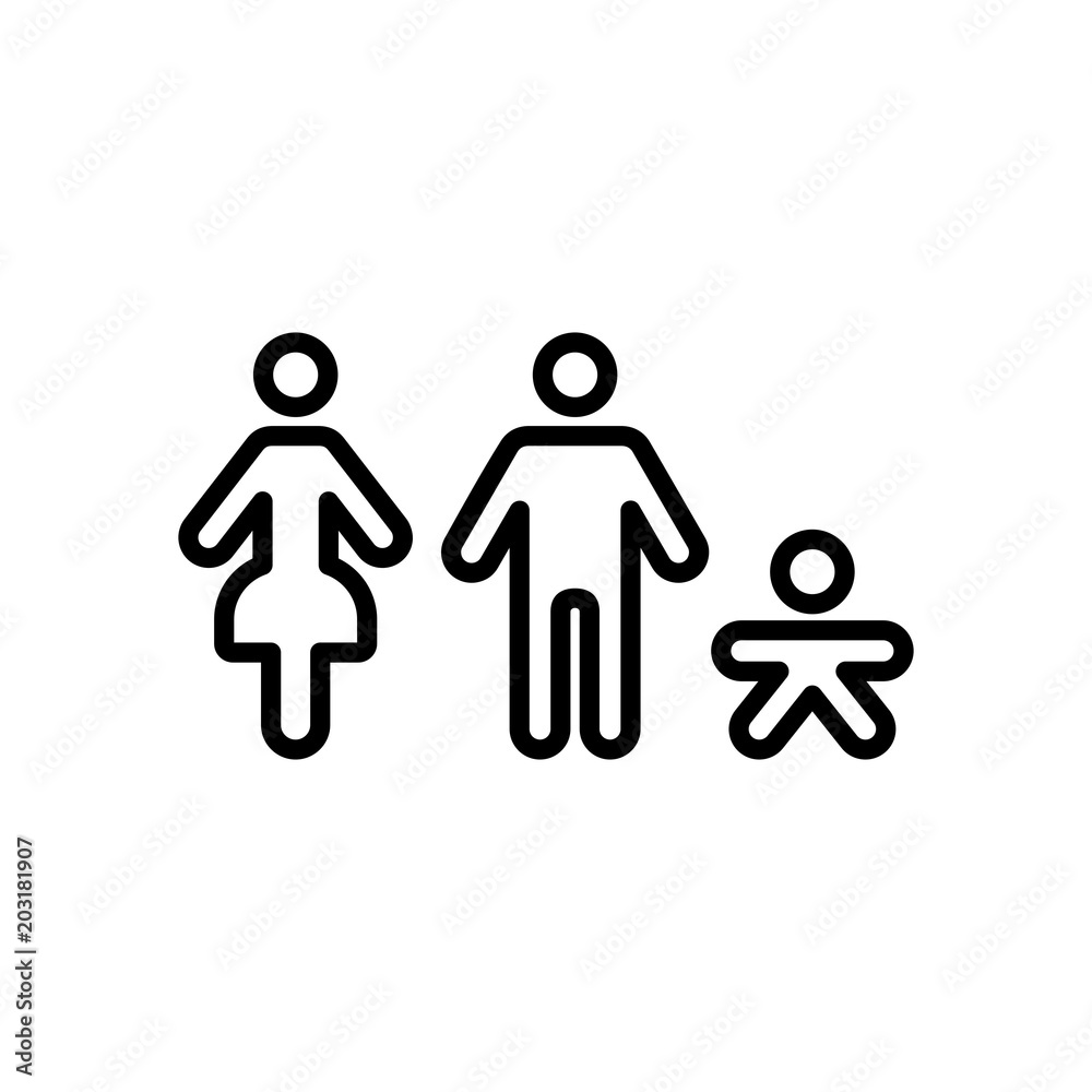 Woman, a man and a child Woman, a man and a child