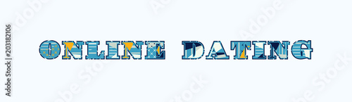 Online Dating Concept Word Art Illustration