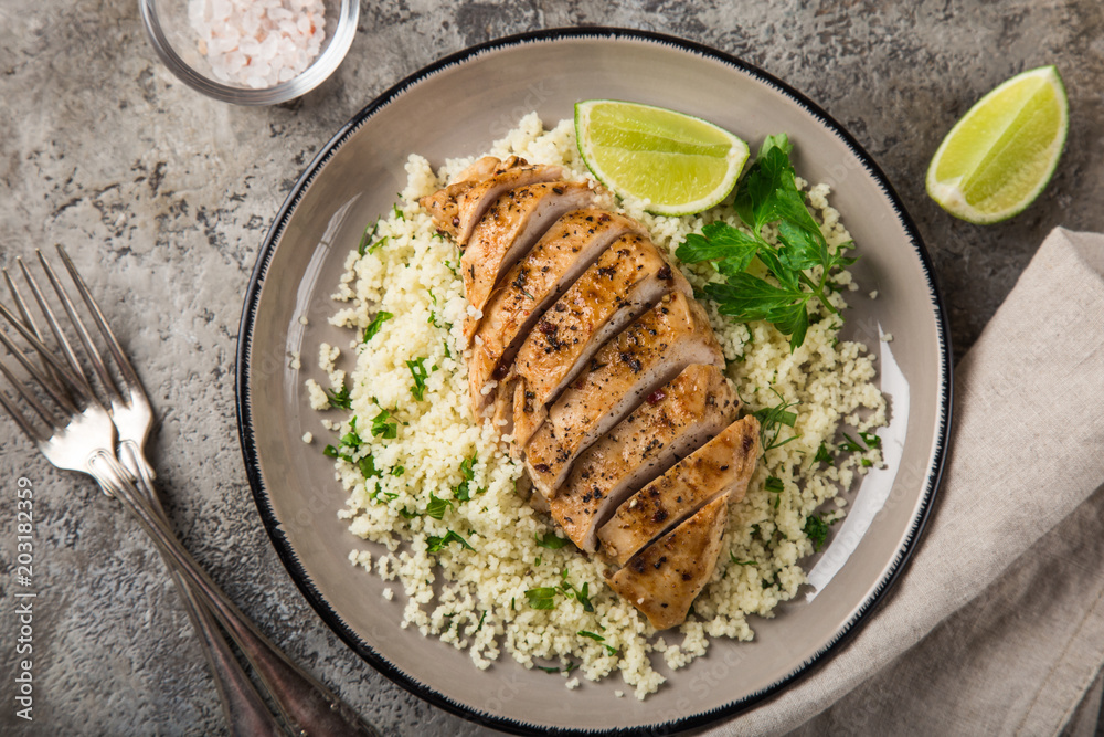 grilled chicken breast with herb couscous grilled chicken breast with herb couscous