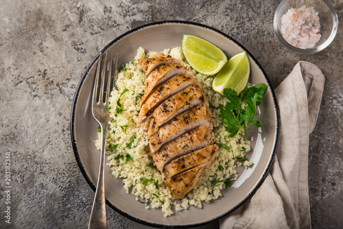 grilled chicken breast with couscous