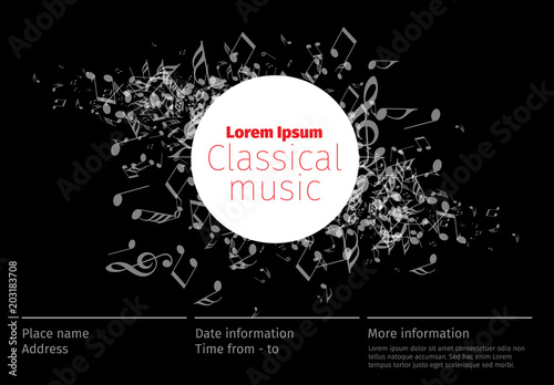 Classical music concert poster template