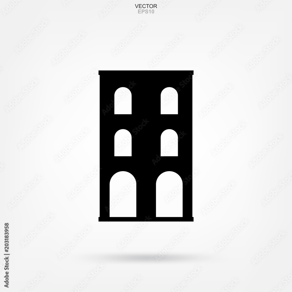 Fototapeta premium Building icon. Architectural sign and symbol. Vector illustration.