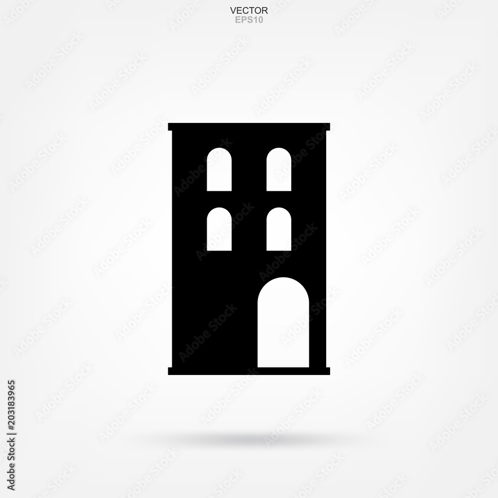 Fototapeta premium Building icon. Architectural sign and symbol. Vector illustration.