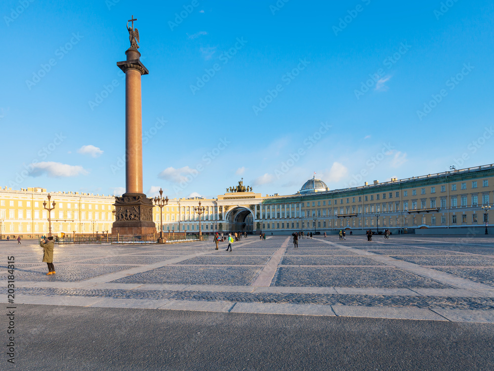 Obraz premium view of Palace Square and General Staff Building