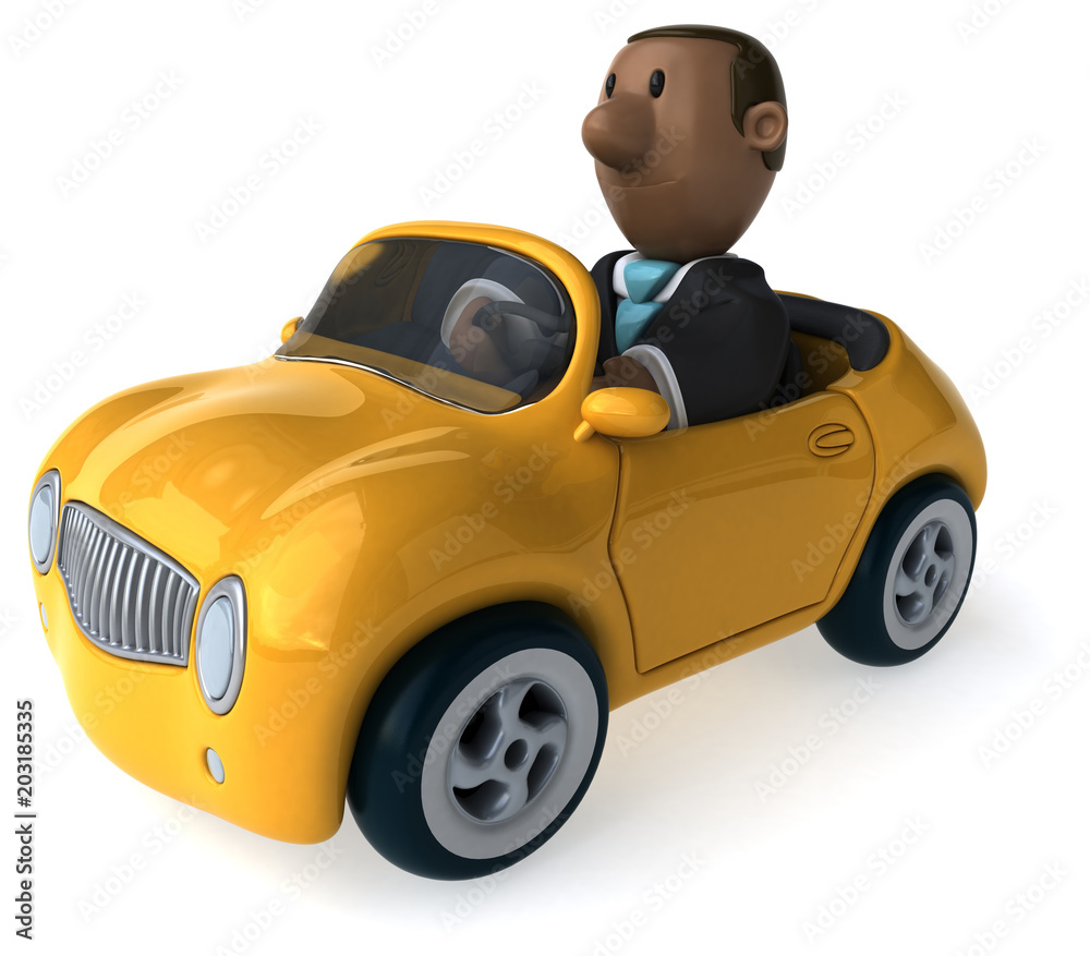Fun business man - 3D Illustration Fun business man - 3D Illustration