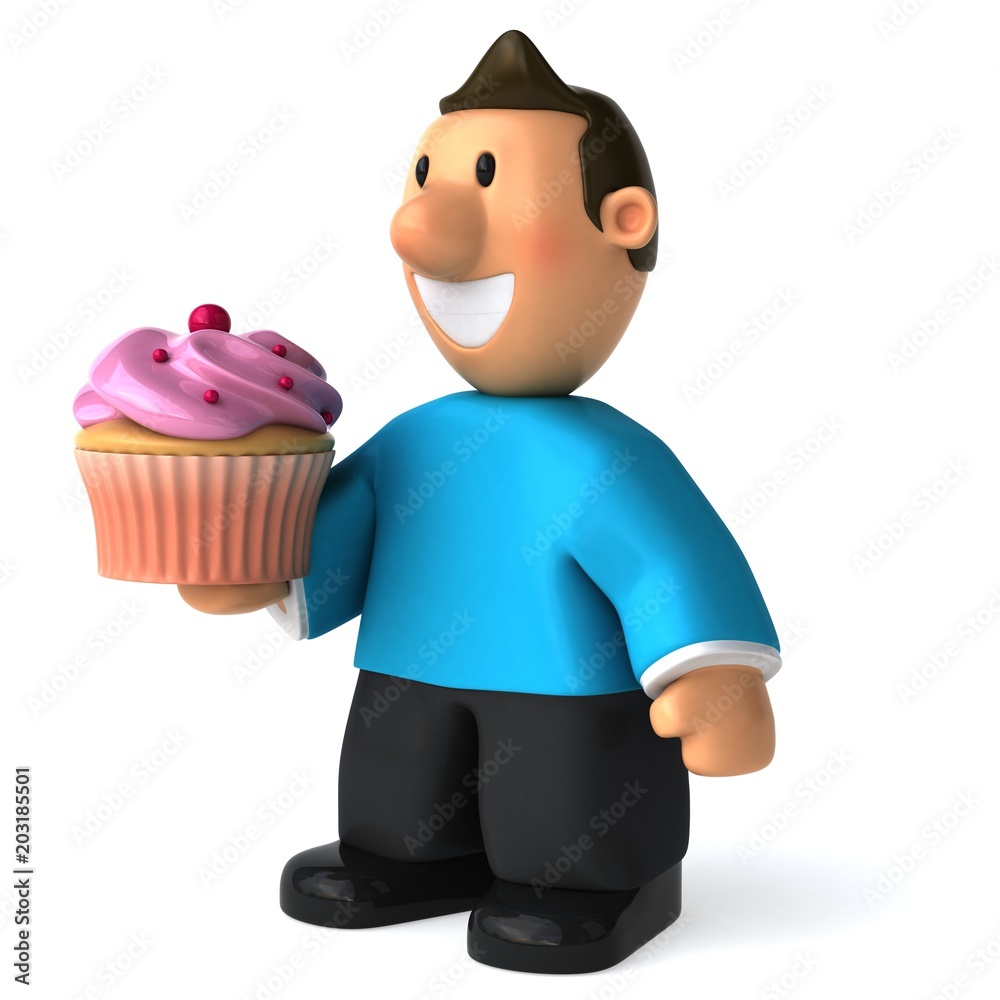 Fun casual man - 3D Illustration Fun casual man - 3D Illustration