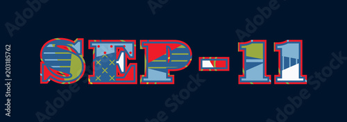 9-11 Concept Word Art Illustration