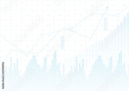 Abstract financial chart with stock graph market.Vector illustration