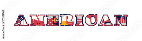 American Concept Word Art Illustration