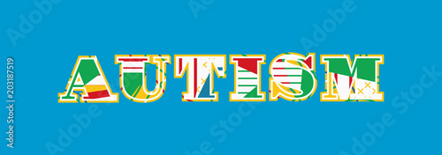 Autism Concept Word Art Illustration