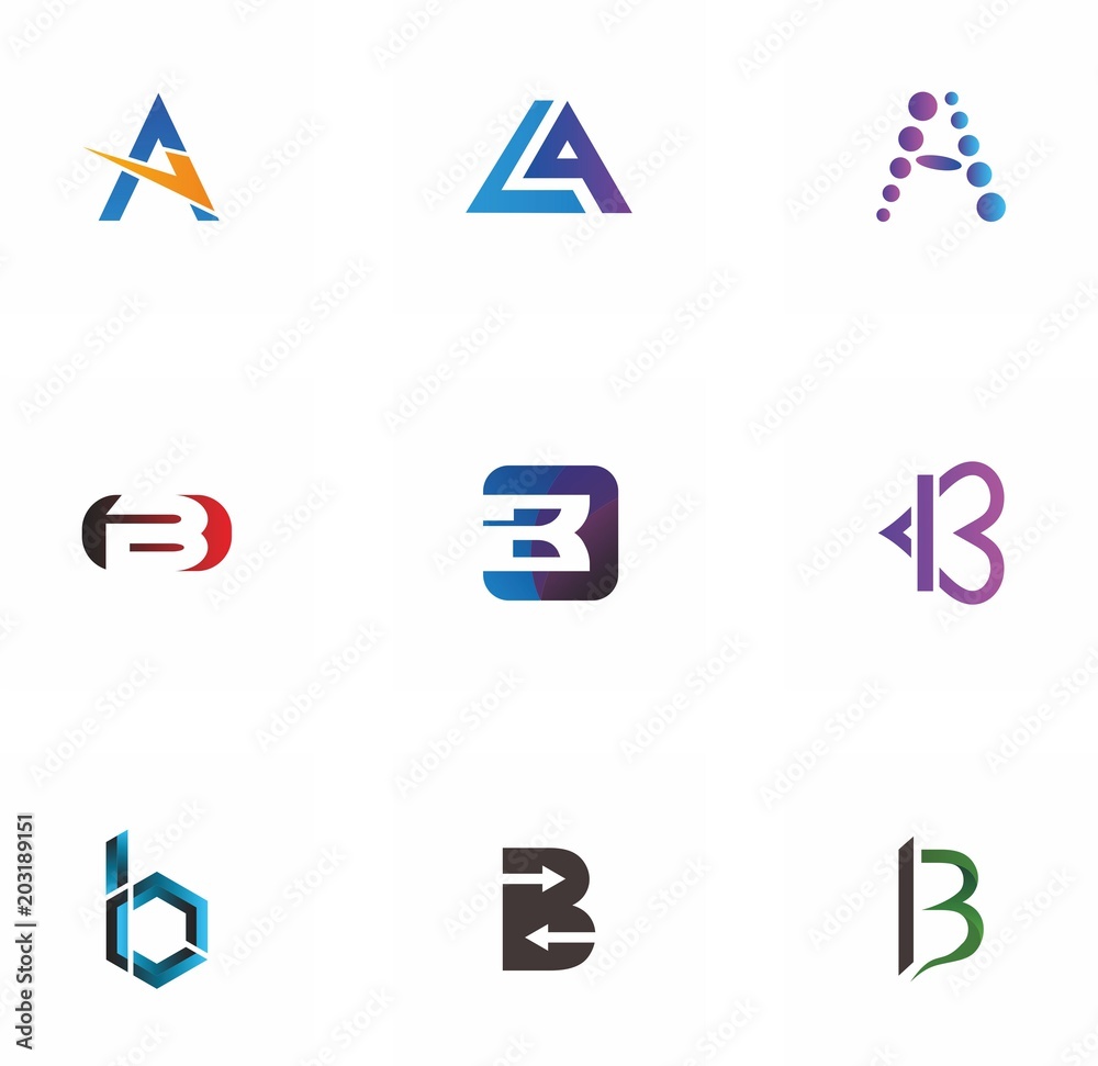 a, b, ab, ba letter logo design for graphic, typography and creative font a, b, ab, ba letter logo design for graphic, typography and creative font