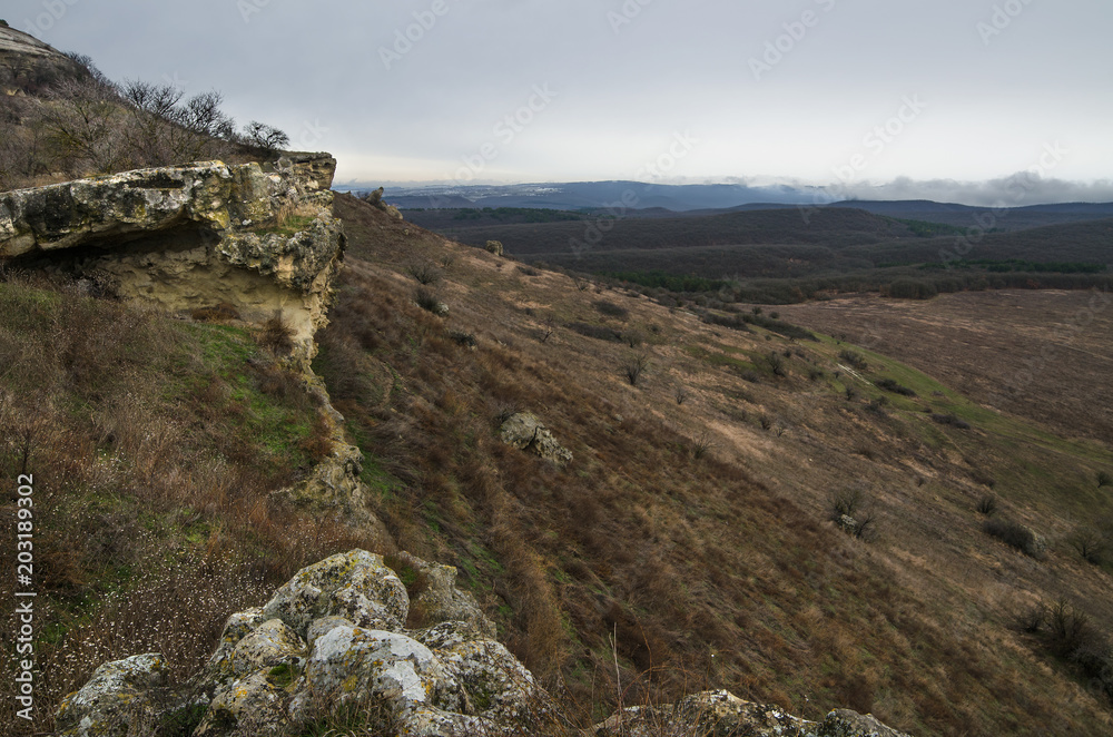 Fototapeta premium Hills in Crimea near Bakhchisarai (Crimea)