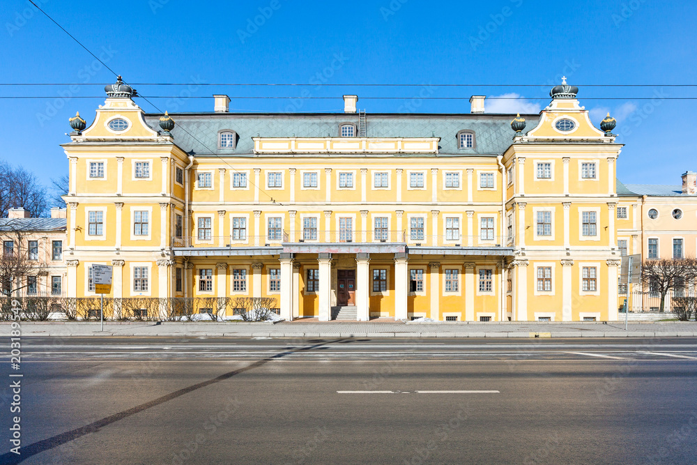 front view of Menshikov Palace in St Petersburg