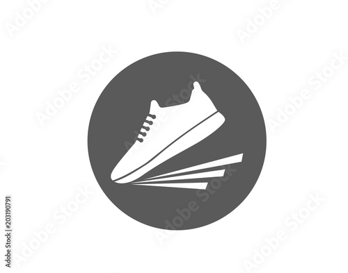 Sports shoes flat icon
