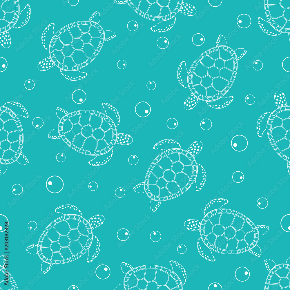Obraz premium wzór z żółwiami morskimi 2