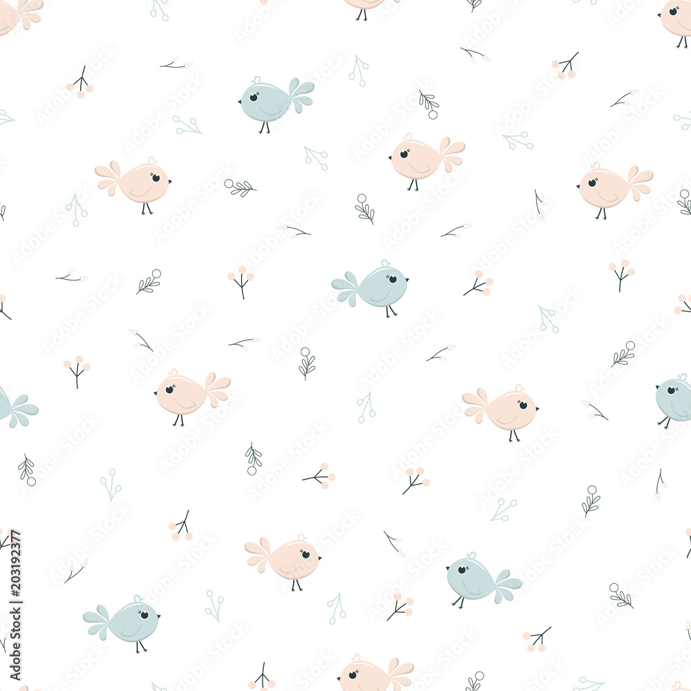 simple pattern with birds simple pattern with birds