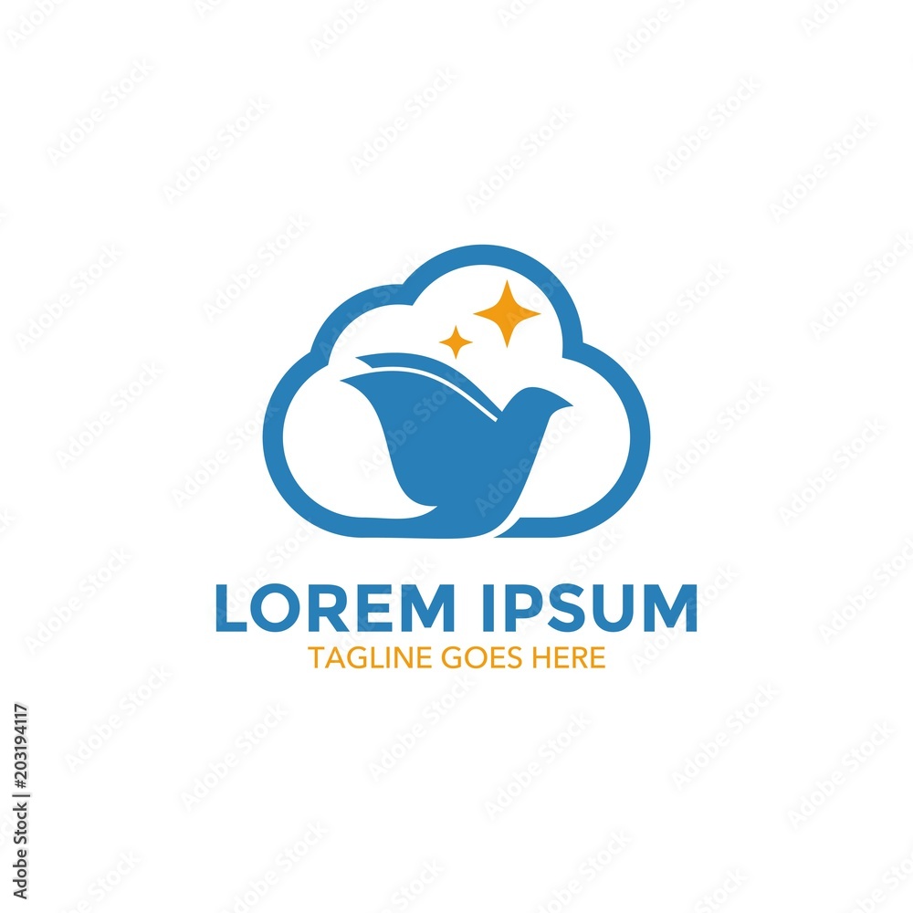 cloud logo. vector illustration. icon. logo cloud logo. vector illustration. icon. logo