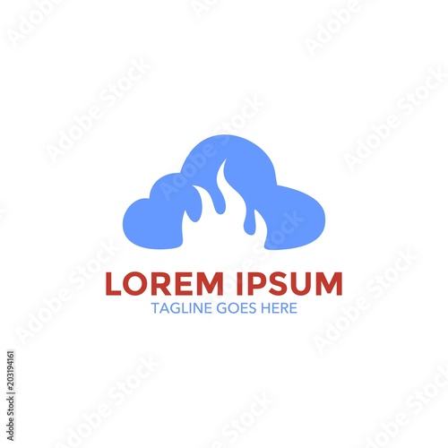 cloud logo. vector illustration. icon. logo