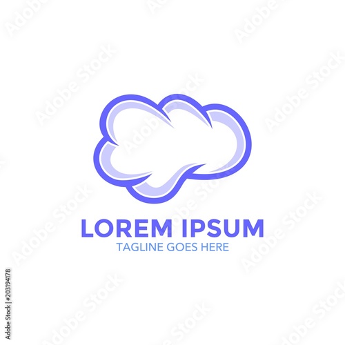 cloud logo. vector illustration. icon. logo