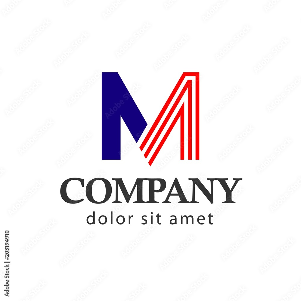 M Company Logo Vector Template Design Illustration M Company Logo Vector Template Design Illustration