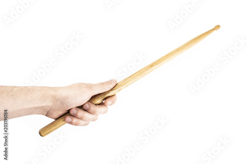drum-stick in the hand isolate