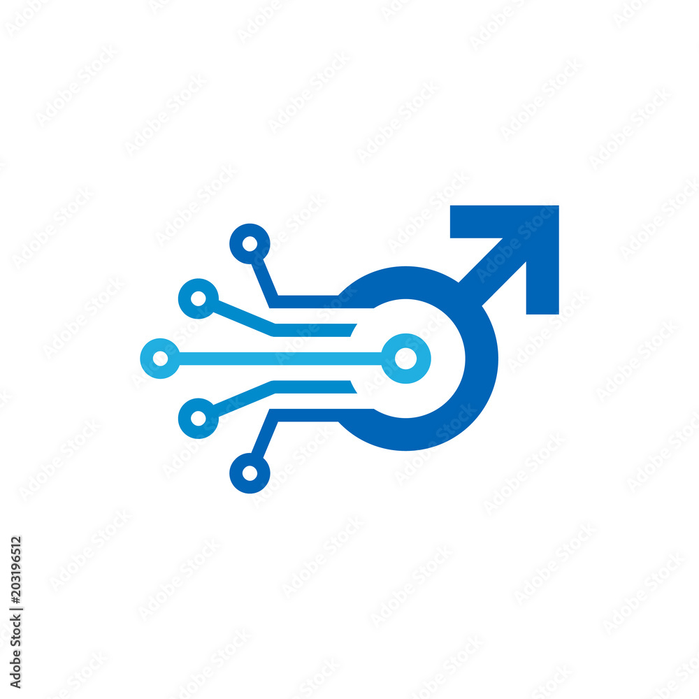 Digital Man Logo Icon Design Digital Man Logo Icon Design