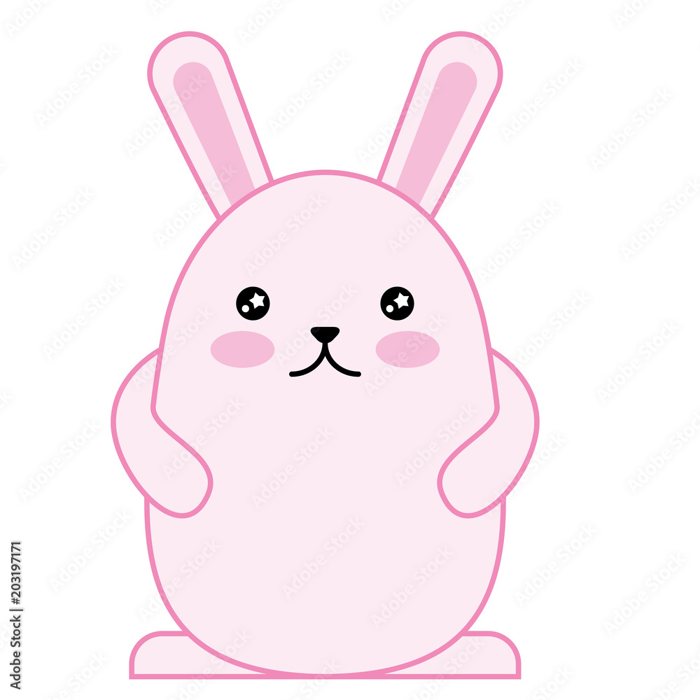 cute rabbit with ears upward kawaii character vector illustration design cute rabbit with ears upward kawaii character vector illustration design