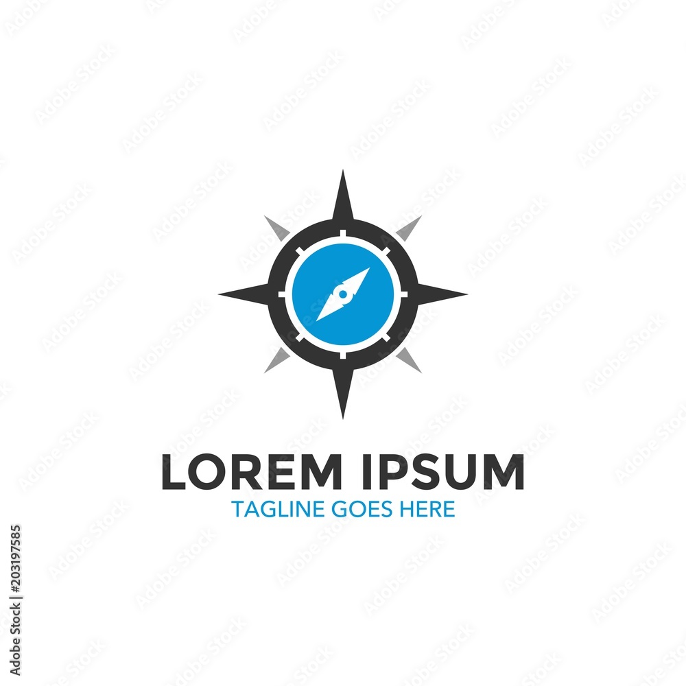 compass logo. vector illustration. icon compass logo. vector illustration. icon