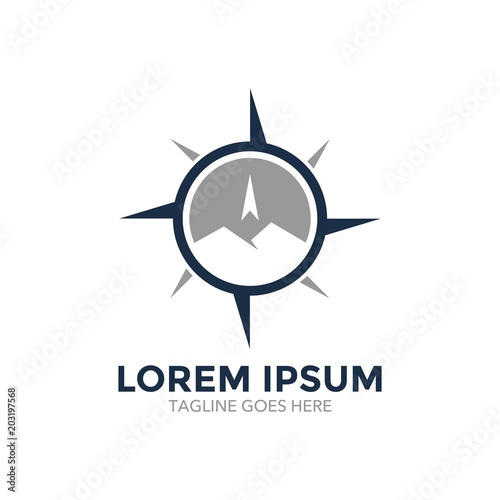 compass logo. vector illustration. icon