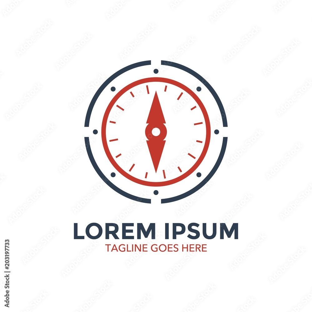 compass logo. vector illustration. icon compass logo. vector illustration. icon