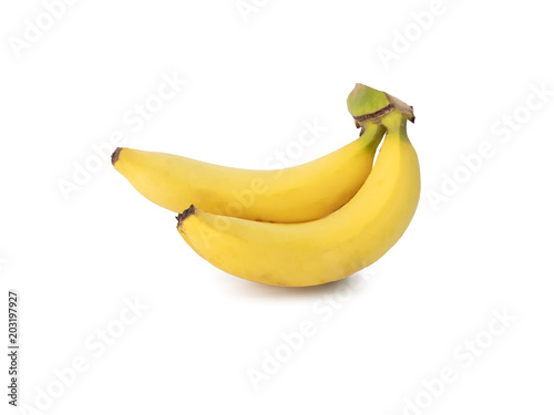 bunch of banana isolated on the white background , studio shot