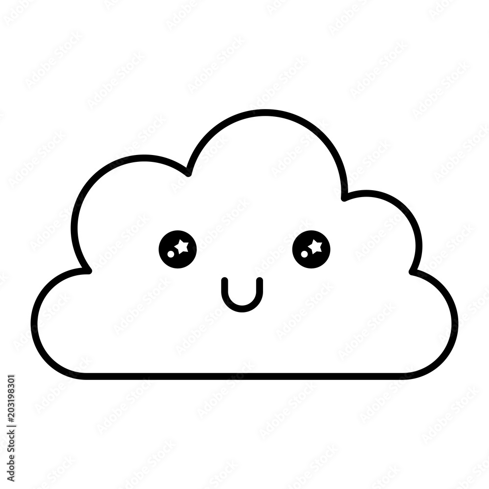 cute cloud kawaii character vector illustration design cute cloud kawaii character vector illustration design