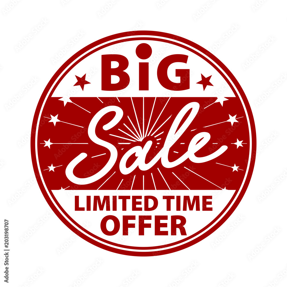 Big Sale stamp, label, sign. Vector illustration Big Sale stamp, label, sign. Vector illustration