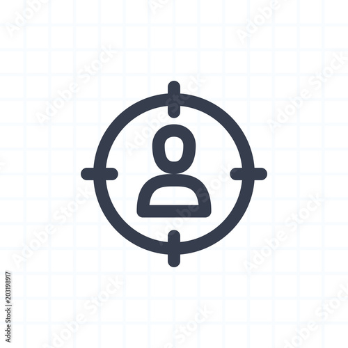 Target On Person - Contour Icons. A professional, pixel-perfect icon.