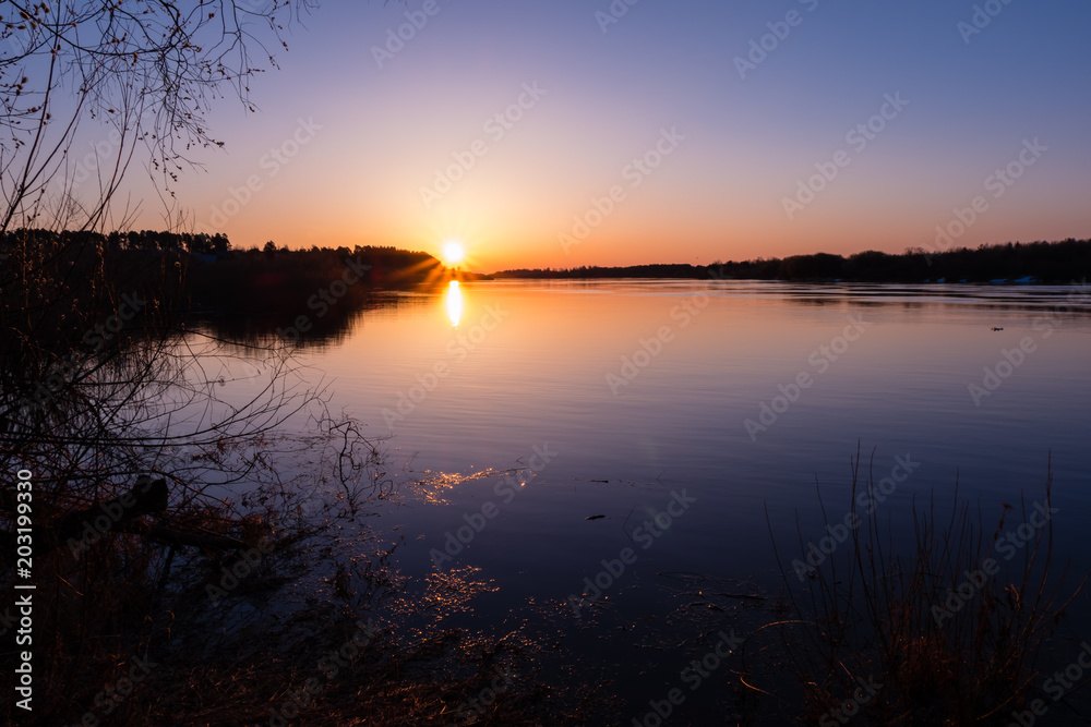 dawn on the Vetluga river
