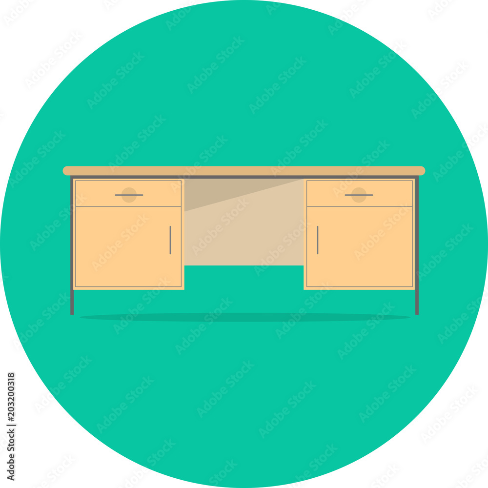 Office Desk Icon Design Office Desk Icon Design