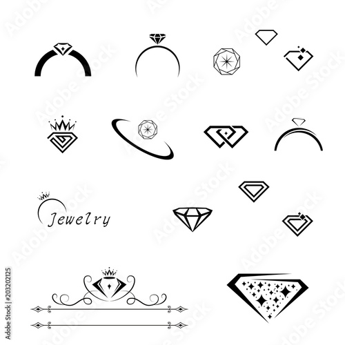diamond and jewelry icons