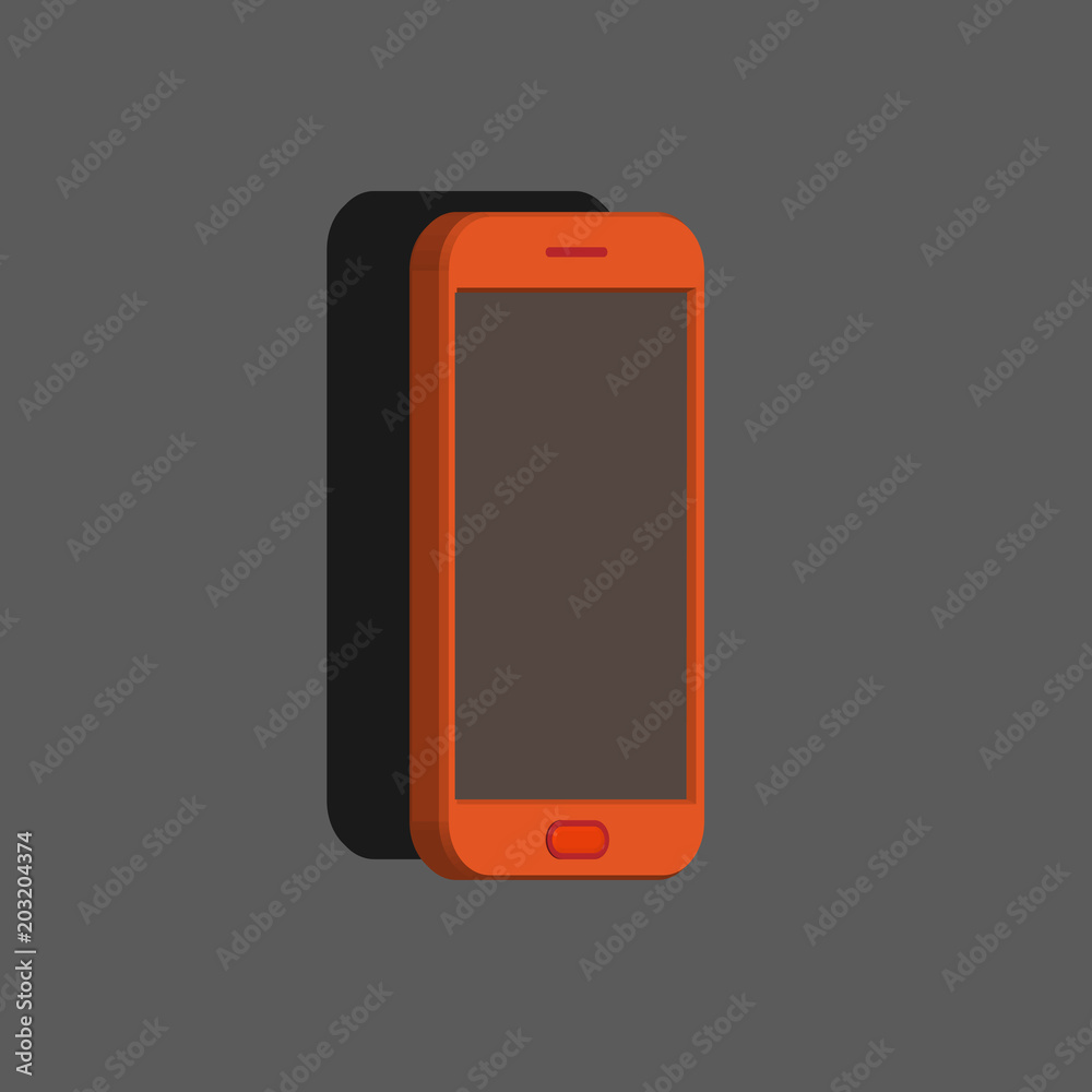A smartphone icon on a gray background in 3d format. vector illustration A smartphone icon on a gray background in 3d format. vector illustration