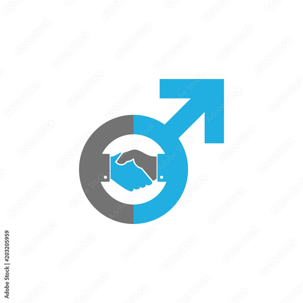 Handshake Man Logo Icon Design Handshake Man Logo Icon Design