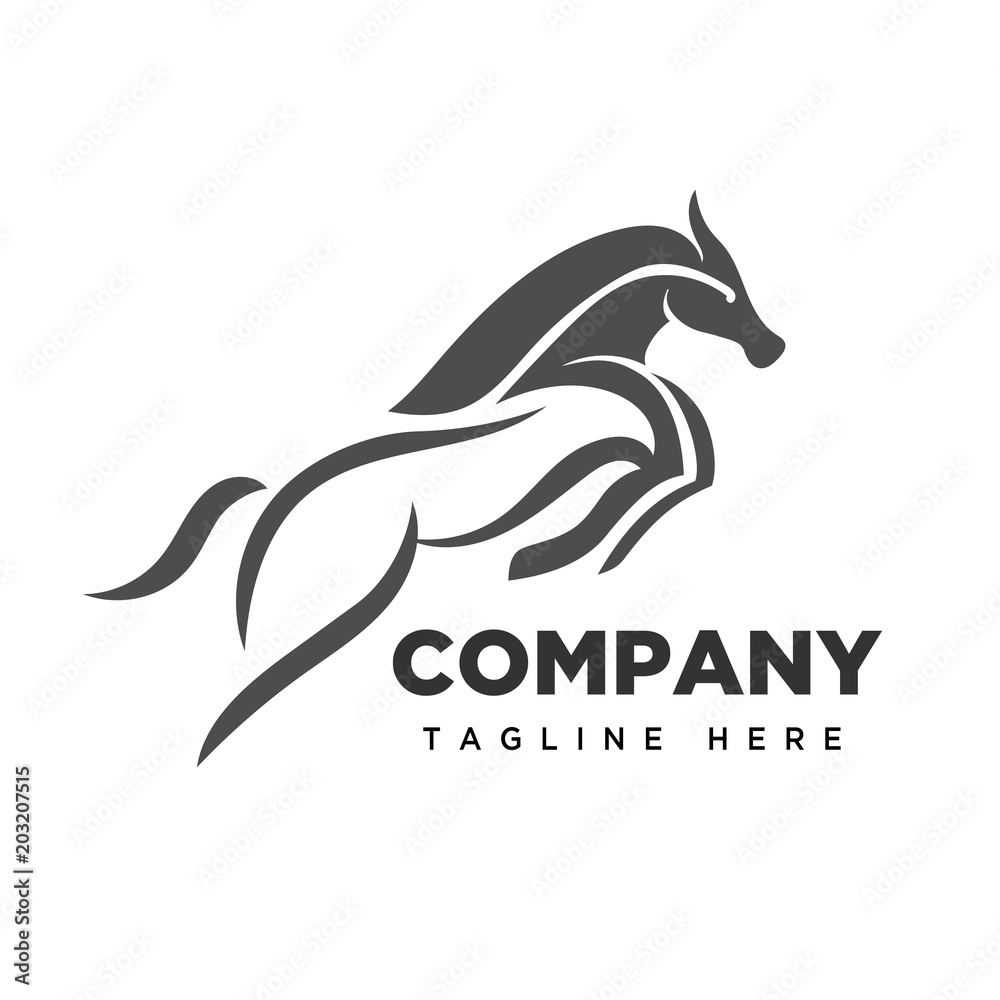 Jumping horse logo Jumping horse logo