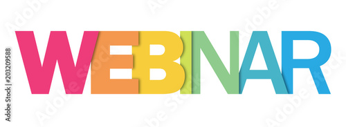 WEBINAR Colourful Vector Letters Icon
