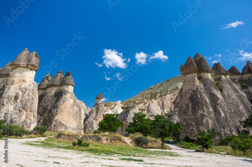 Stone formations in Cappadocia  Turkey