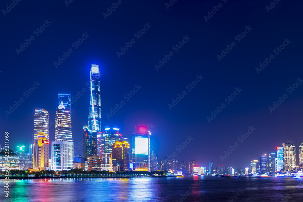 The skyline of urban architectural landscape in Lujiazui, Shanghai The skyline of urban architectural landscape in Lujiazui, Shanghai