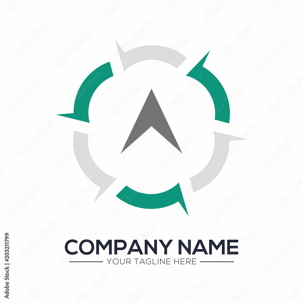 Compass Pin Logo Vector Template Compass Pin Logo Vector Template